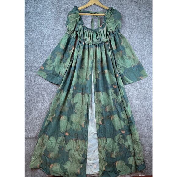 Stone Cold Fox Dress 1 Lily Pad Maxi Coverup Split Front Boho Flowy Goddess